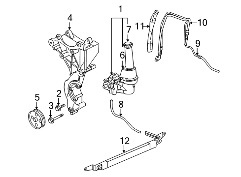 2005 Buick Rainier P/S Pump & Hoses, Steering Gear & Linkage Reservoir Kit, P/S Fluid Diagram for 26099941