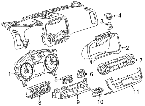 2021 Chevrolet Colorado Headlamps Composite Assembly Diagram for 84169786
