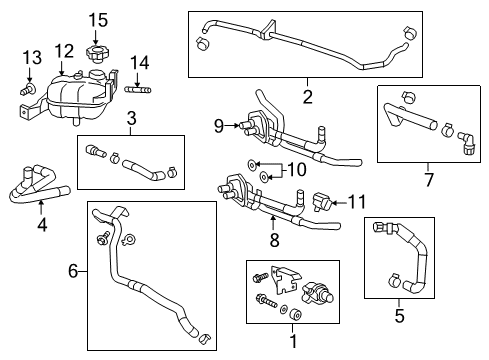 2020 Cadillac CT6 Hoses, Lines & Pipes Reservoir Diagram for 22970513