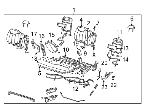 1996 Chevrolet C1500 Front Seat Components Switch Asm, Driver Seat Lumbar Control Diagram for 12382294