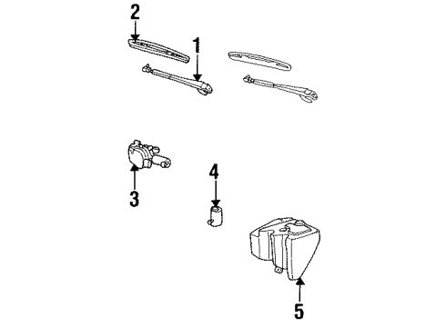 1984 Cadillac DeVille Wiper & Washer Components Transmission-Windshield Wiper Diagram for 22010449