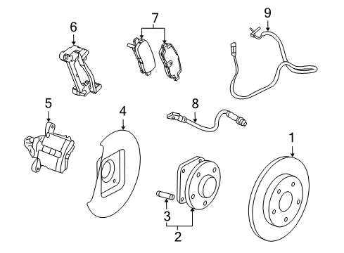 2012 Buick Regal Anti-Lock Brakes Rotor Diagram for 13501313