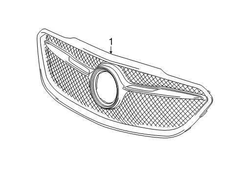 2018 Buick LaCrosse Grille & Components Grille Assembly Diagram for 26690756
