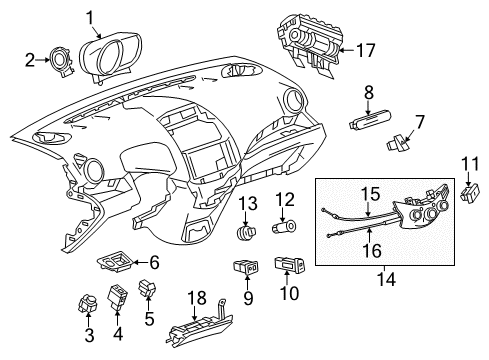 2015 Chevrolet Spark Cluster & Switches, Instrument Panel Cluster Diagram for 42396317