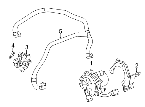 2014 Cadillac ATS Emission Components Check Valve Diagram for 12636250