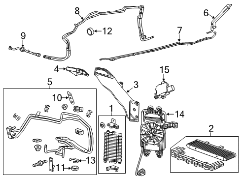2015 Chevrolet Corvette Oil Cooler Oil Cooler Diagram for 23466342