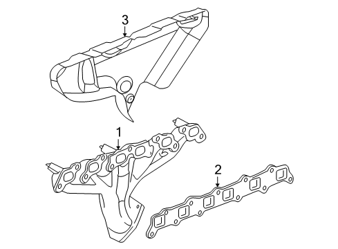 2006 Saab 9-7x Exhaust Manifold Manifold Diagram for 12587310