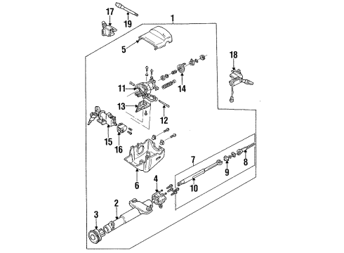 1991 Chevrolet Cavalier Switches Switch Asm, Fuel Pump & Engine Oil Pressure Indicator Diagram for 19244515