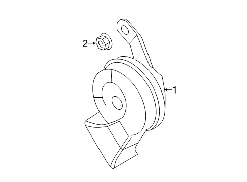 2020 Chevrolet Spark Horn Horn Diagram for 95374486