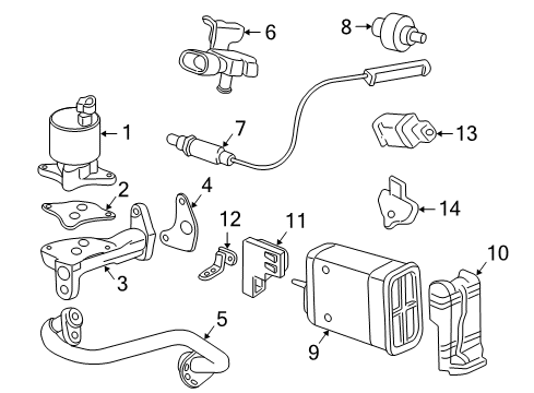 1997 Chevrolet Malibu EGR System Vent Control Solenoid Diagram for 10419531