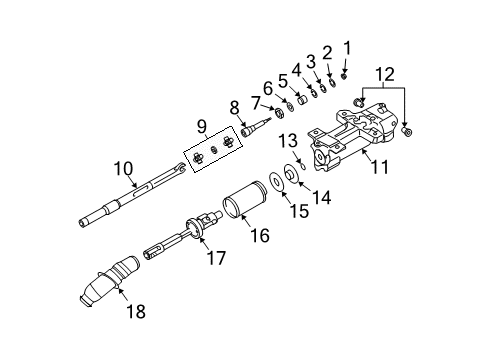 2006 Cadillac CTS Shaft & Internal Components Intermed Shaft Diagram for 25749288