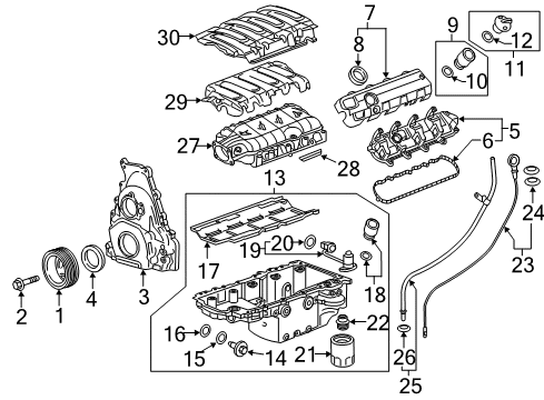 2021 Chevrolet Camaro Filters Upper Insulator Diagram for 12646904
