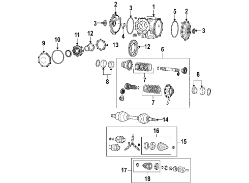 2008 Cadillac XLR Rear Axle, Axle Shafts & Joints, Differential, Drive Axles, Propeller Shaft Shim Diagram for 19133233