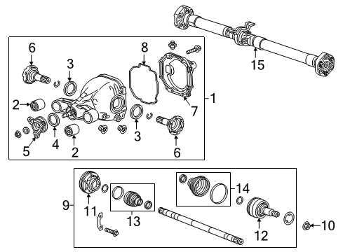 2014 Cadillac ATS Axle & Differential - Rear Outer Boot Diagram for 19260856