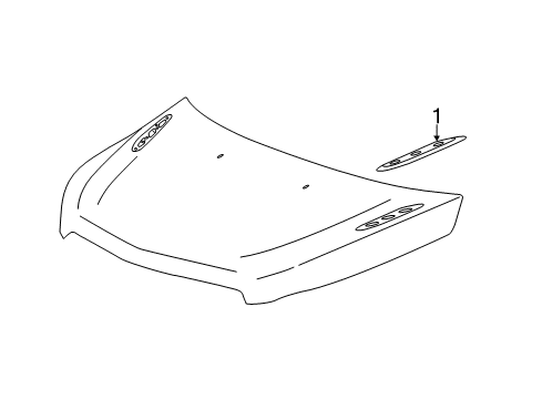 2017 Buick Enclave Exterior Trim - Hood Molding Diagram for 23142430