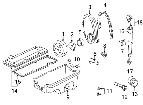 1995 Pontiac Sunfire Filters Sensor, Crankshaft Position Diagram for 10456614