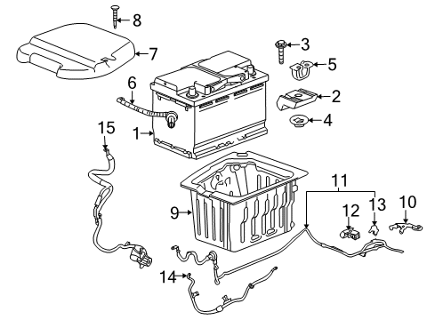 2012 GMC Acadia Battery Extension Diagram for 84034524