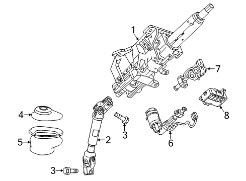 2014 Cadillac ELR Steering Column & Wheel, Steering Gear & Linkage Intermed Shaft Diagram for 39087672