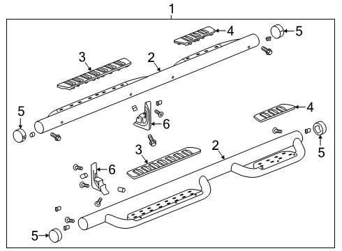 2015 GMC Canyon Running Board Step Pad Diagram for 23134112