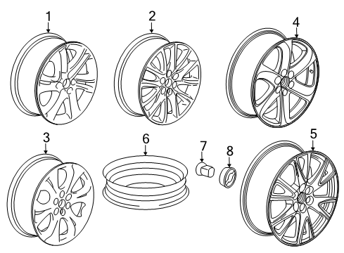2019 Buick Enclave Wheels Wheel, Alloy Diagram for 84181177