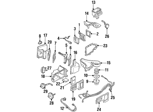1993 Pontiac Firebird Blower Motor & Fan AC Relay Diagram for 13502674