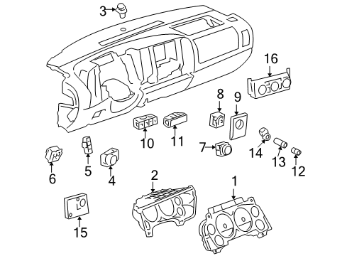 2009 Chevrolet Silverado 1500 Instruments & Gauges Instrument Cluster Diagram for 22838405
