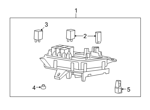 2013 Buick Enclave Fuel Supply Fuse & Relay Box Diagram for 23106752