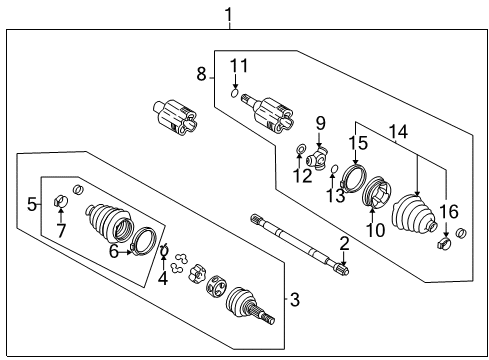 2005 Chevrolet Venture Drive Axles - Front Inner Boot Diagram for 19177868
