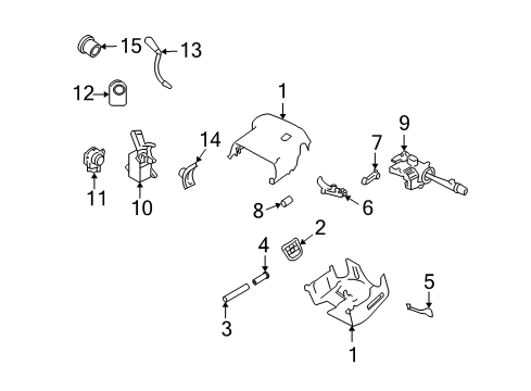 2009 Chevrolet Impala Switches Column Cover Diagram for 19149103