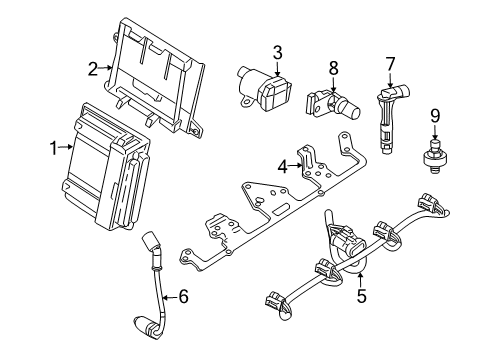 2013 Chevrolet Express 2500 Ignition System Glow Plug Diagram for 12639701