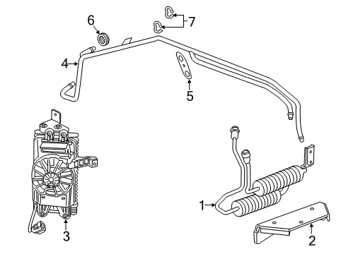2014 Chevrolet Corvette Oil Cooler Transmission Cooler Diagram for 23466343
