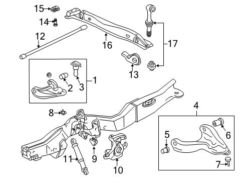 2002 Oldsmobile Bravada Suspension Components, Lower Control Arm, Upper Control Arm, Stabilizer Bar Link Diagram for 15996064