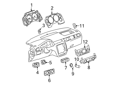 2010 Chevrolet Avalanche Instruments & Gauges Dash Control Unit Diagram for 25936129