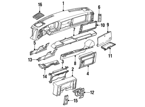 1989 Chevrolet S10 Blazer Instrument Panel Gauge Cluster Diagram for 25085901