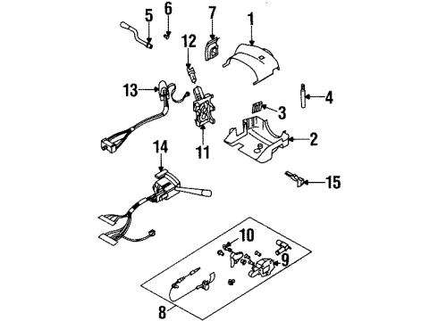 1997 Oldsmobile Silhouette Switches Cover, Steering Column Upper Trim Diagram for 26041396