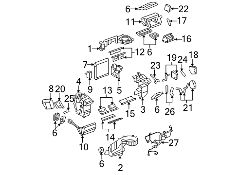 2007 Cadillac DTS Air Conditioner Expansion Valve Diagram for 15266666