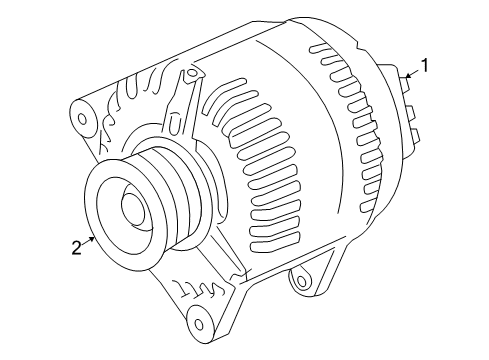 2008 Saturn Astra Alternator Pulley Diagram for 93174477