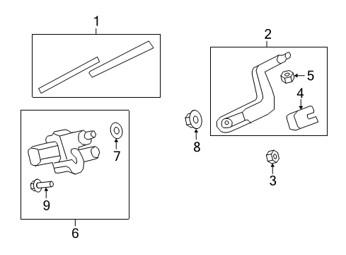 2015 GMC Acadia Wiper & Washer Components Washer Nozzle Diagram for 23158824