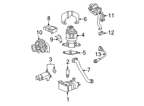 2011 Buick Lucerne Secondary Air Injection System Shut-Off Valve Diagram for 12659290