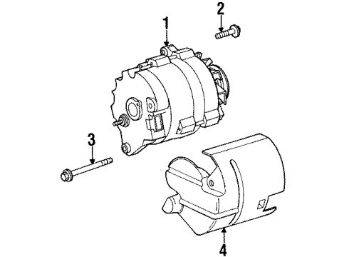 2001 Saturn SL Alternator Reman Alternator(Delco Cs121 90 Amps) Diagram for 19151937