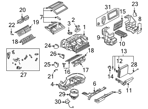 2005 Chevrolet Venture Auxiliary Heater & A/C Resistor Asm-Auxiliary Blower Motor Diagram for 10306791