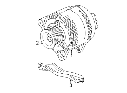 2005 Pontiac Vibe Alternator Pulley, Generator Diagram for 94858119