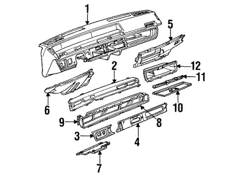 1987 Pontiac 6000 Instrument Panel Gauge Cluster Diagram for 10098604