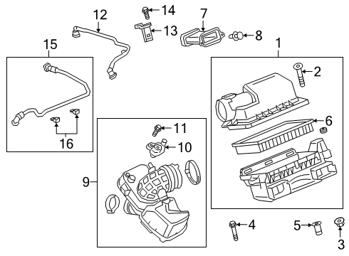 2019 Cadillac CT6 Powertrain Control Bolt Asm - Hx Head Flat Washer M-Point Diagram for 11519507