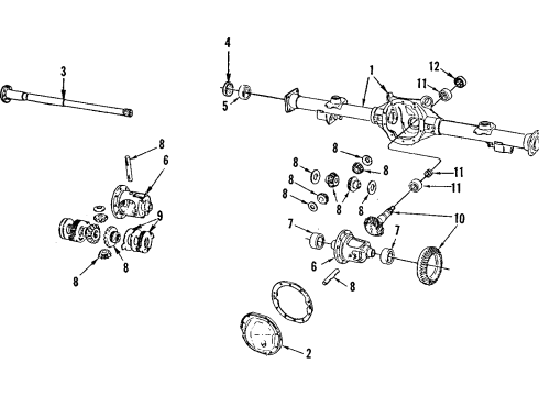 1984 Cadillac Fleetwood Rear Axle, Differential, Propeller Shaft Flange, Propeller Shaft Diagram for 7815849