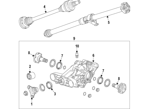 2020 Cadillac CT4 Rear Axle, Differential, Drive Axles, Propeller Shaft Vent Diagram for 23156298