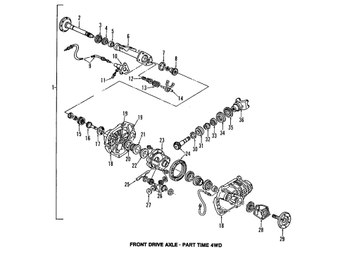 1993 Chevrolet S10 Front Axle, Axle Shafts & Joints, Differential, Drive Axles Sleeve Diagram for 26036092