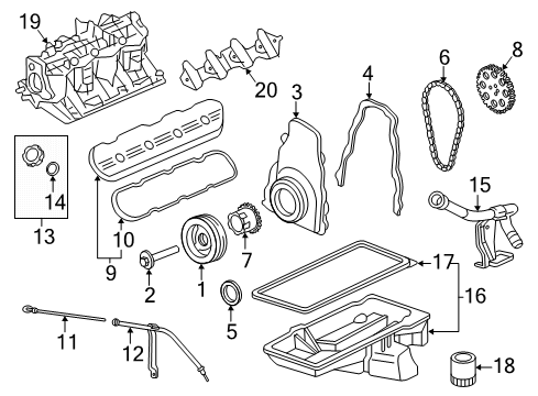 2016 Chevrolet Express 3500 Intake Manifold Heater Diagram for 12642736