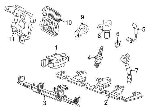2012 Chevrolet Camaro Powertrain Control Cable Set Diagram for 19351569