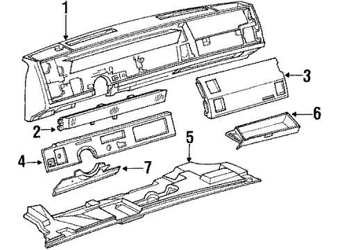1987 Chevrolet Celebrity Instrument Panel Gauge Cluster Diagram for 16127071